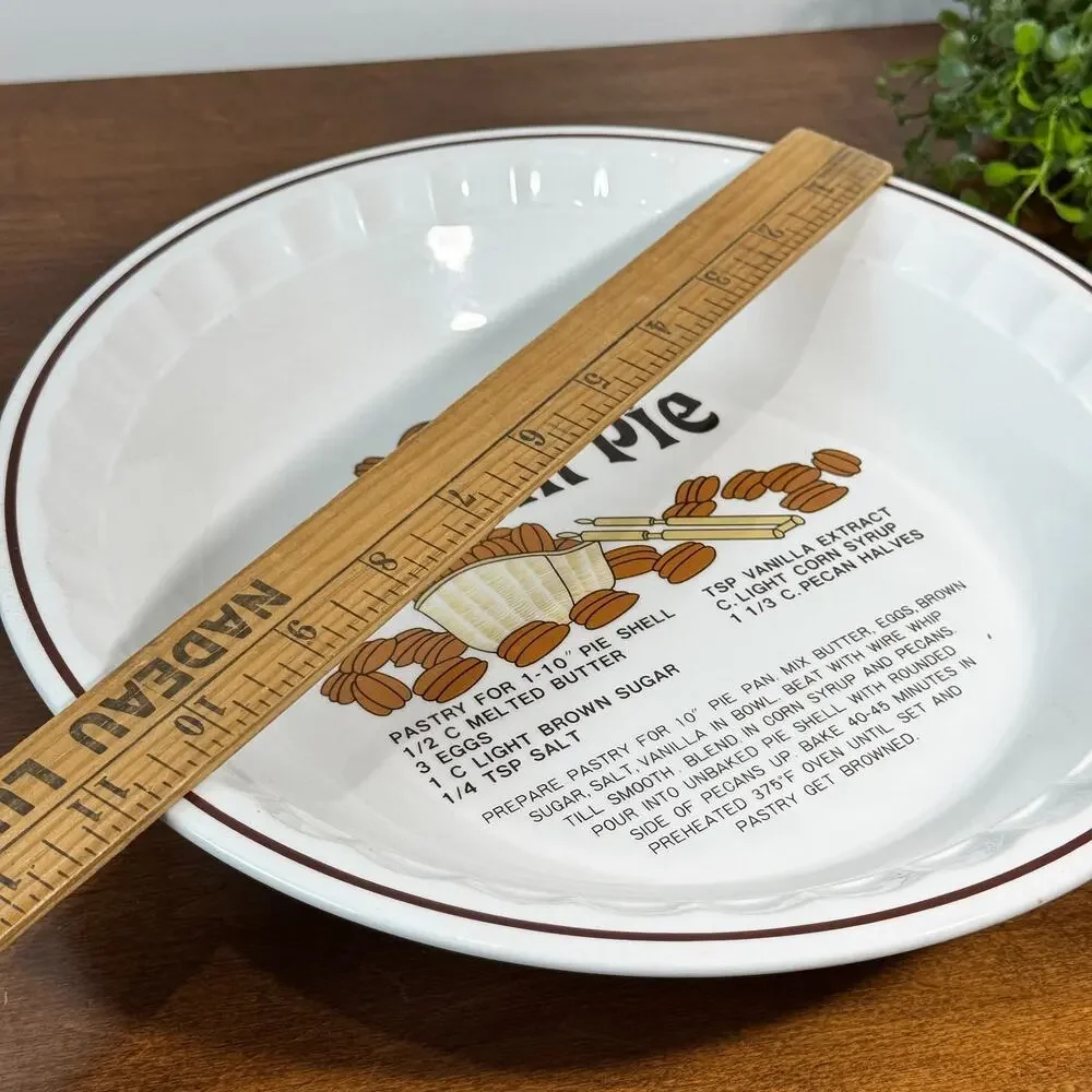 Pecan Pie Plate Recipe Baking Baker Deep Dish Japan 10.75